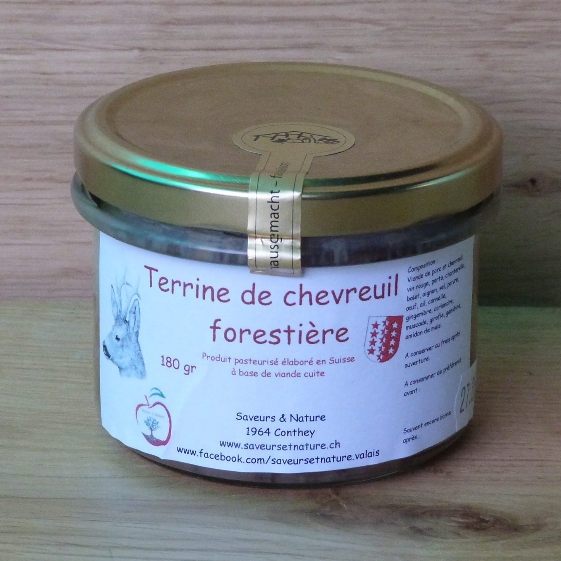 Terrine de chevreuil forestière Cave la Vignolle